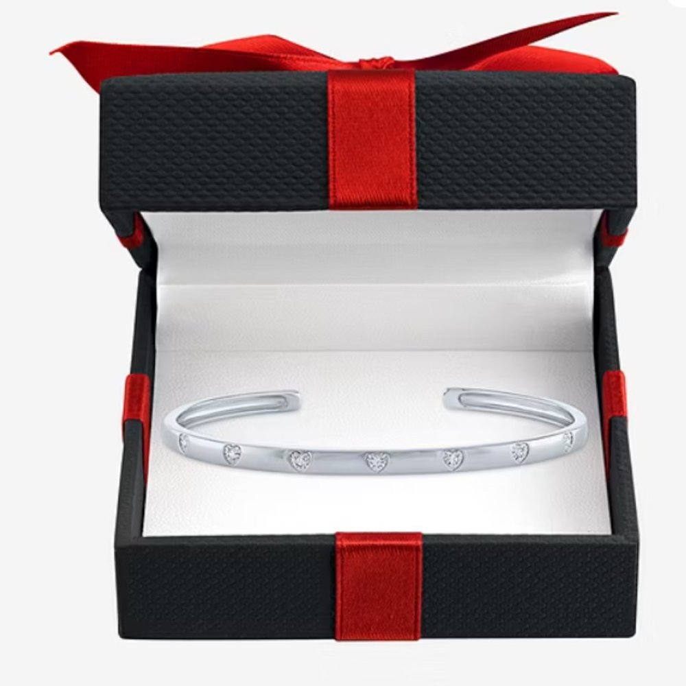 Diamond Accent White Diamond Sterling Silver Sterling Silver Cuff Bracele